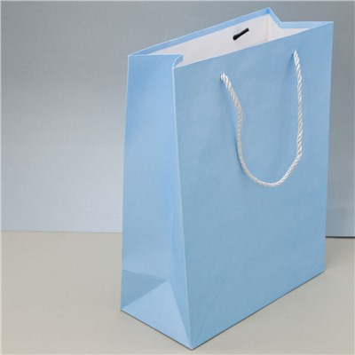 Пакет подарочный (M) "Classic", blue (33*25*12)