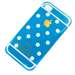 Защитный пластиковый чехол «Горошки» для iPhone 4