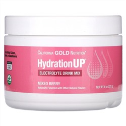 California Gold Nutrition, HydrationUP, электролиты с ягодным вкусом, 227 г (8 унций)