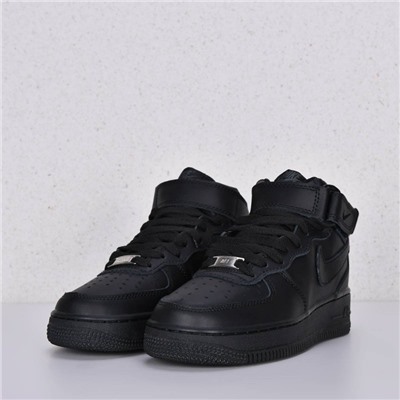 Кроссовки N*ikе Air Force 1 Mid '07 Black Leather арт 5001-2