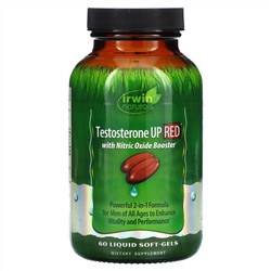 Irwin Naturals, Testosterone UP RED с бустерами с оксидом азота, 60 желатиновых капсул