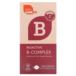 Zahler, Bioactive B-Complex, 120 таблеток с замедленным высвобождением