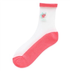 Calcetines Fruity Fun - blanco y rosa