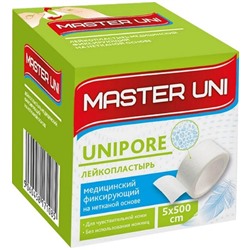 Лейкопластырь фиксирующий Master Uni Unipore 5*500 нетканая основа