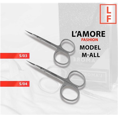Ножницы для маникюра и педикюра L'AMORE Fashion S-03