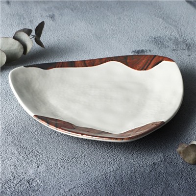 Тарелка керамическая «Фьюжен», 18 х 18 см, цвет белый