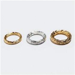 Pack 3 anelli combinati Vivian - dorato e color argento