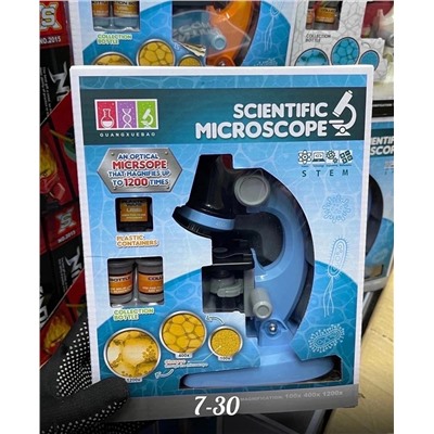 Детский настольный микроскоп с набором для исследований