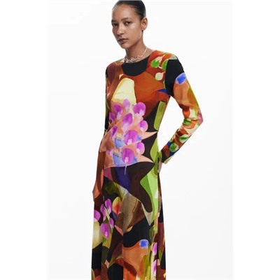 Printed midi dress M. Christian Lacroix