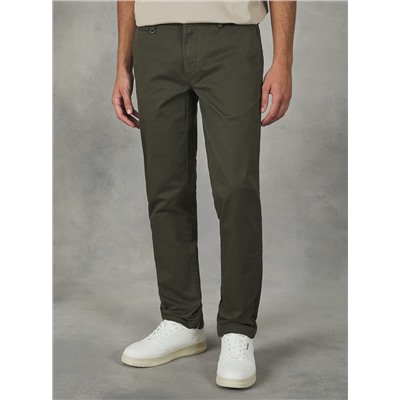 Pantaloni chinos twill stretch in cotone