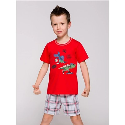 Детская хлопковая пижама 943/944-19 Damian красный, Taro (Польша)