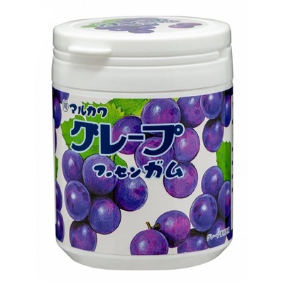 Жевательная резинка Marukawa Marble Grape вкус Виноград, банка 130 гр. * 80 шариков