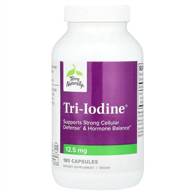 Terry Naturally, Tri-Iodine, 12,5 мг, 180 капсул