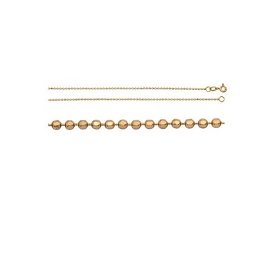 Цепь из серебра 925 пробы 365415045060-60,0 вес 3,70 плетение фантазийное, с покрытием золото, шарик с алмазными граням