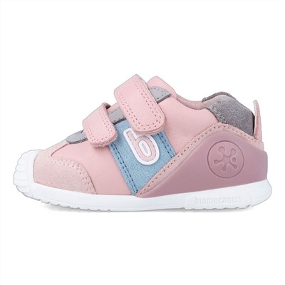 Biomecanics - sneakers - cuero - rosa y azul claro