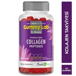 Suda Vitamin Gummy Lab For Beauty Collagen Çilek 60 Gummies