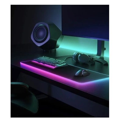 Коврик для мыши черный GMS-WT-5 с RGB подсветкой (400*900*4мм)