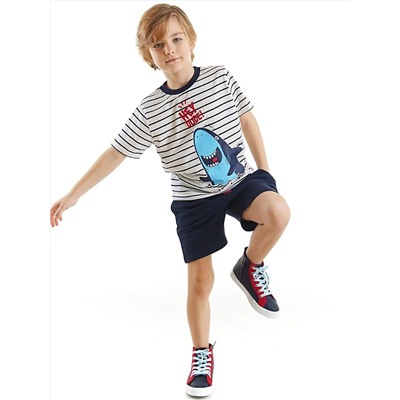 Denokids Комплект футболки и шорт для мальчика Dude Shark Boy