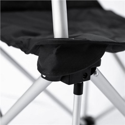 Кресло раскладное с жёсткими подлокотниками, 67/60 х 55 х 48/97 см, цвет чёрный/серый