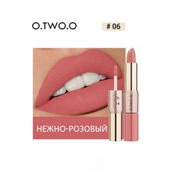 Матовая губная помада O.TWO.O Rose Gold 2in1 3.5g Цвет №06 арт. N9107 Нежно-розовый