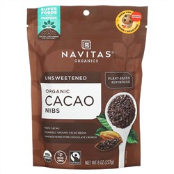 Navitas Organics, Дробленые органические какао-бобы, 227 г (8 унций)