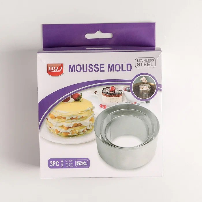 Кольцо для торта Mousse Mold 3 шт 12,10,8