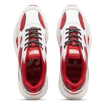 Sneakers Serendipity - logo - blanco y rojo - Suela: 4.5 cm