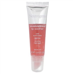 Neutrogena, MoistureShine, пустышка для губ, SPF 20, блеск 30, 10 г (0,35 унции)