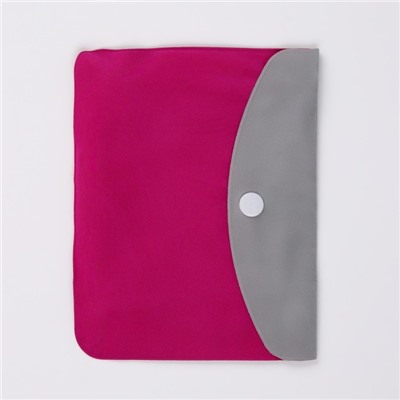 Подушка-воротник для шеи, с подголовником, надувная, в чехле, 43 × 28 см, цвет розовый