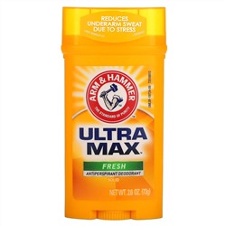 Arm & Hammer, UltraMax, твердый дезодорант-антиперспирант для мужчин, аромат «Свежесть», 73 г (2,6 унции)