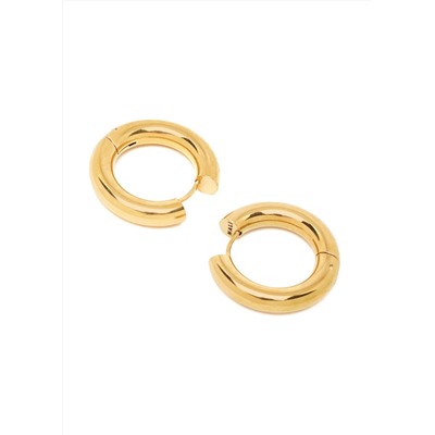 HOOP EARRINGS STAIN. STEEL 18K GOLD PLATED