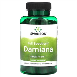 Swanson, Full Spectrum Damiana, 510 мг, 100 капсул