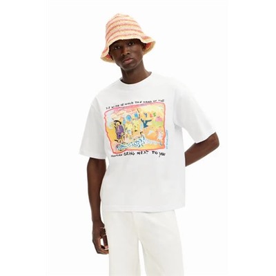 Short-sleeve T-shirt with illustration