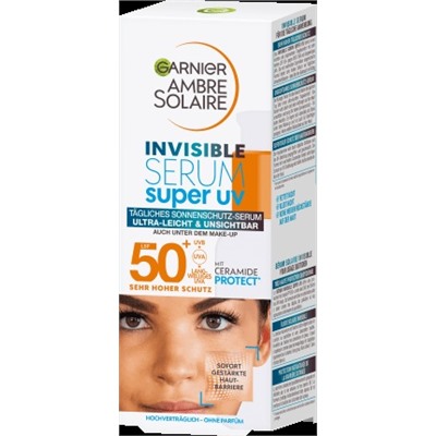 Солнцезащитная сыворотка-невидимка для лица супер УФ, SPF 50+, 30 мл