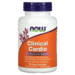 NOW Foods, Clinical Cardio, Поддержка сердечно-сосудистой системы, 90 растительных капсул