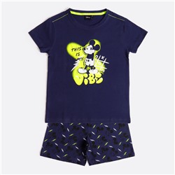 Disney - Pijama de 2 piezas - 100% algodón - azul marino