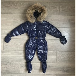 М. 260 Комбинезон Moncler лаковый синий (80)