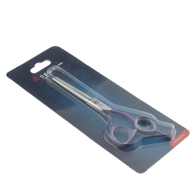 Парикмахерские  ножницы DEWAL COLOR STEP филировочные 28 зубцов 5,5", фиолетовые DEWAL MR-ML55AS-PR