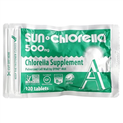 Sun Chlorella, добавка с хлореллой, 500 мг, 120 таблеток