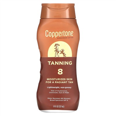 Coppertone, Tanning, Sunscreen Lotion, SPF 8, 8 fl oz (237 ml)