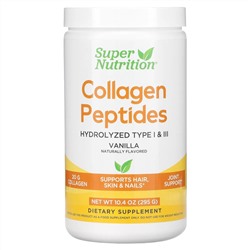 Super Nutrition, пептиды коллагена, с ванильным вкусом, 295 г (10,4 унции)