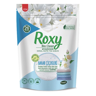 Roxy Bio Clean Стиральный порошок Весенние цветы (свежесть) 800гр (12шт/короб)