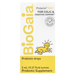 BioGaia, Protectis, пробиотик в каплях для детей, 5 мл (0,17 жидк. унции)