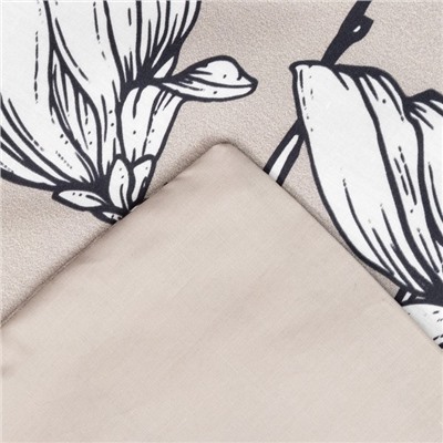 Постельное бельё Этель Евро Magnolia, пододеяльник 200х217 см, наволочки 50х70 см 2 шт, 100% хлопок, перкаль