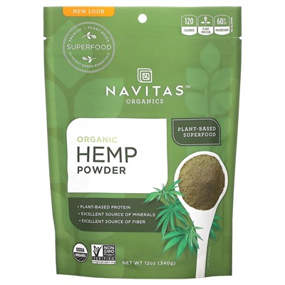 Navitas Organics, Порошок органической Конопля, 12 унц. (340 г)