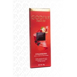 Шоколад "Godiva" темный с клубникой и розовым перцем 90 гр 1/10