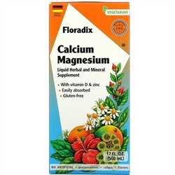 Gaia Herbs, Floradix, Calcium Magnesium, 17 fl oz (500 ml)