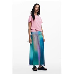 Tulle skirt with gradient effect