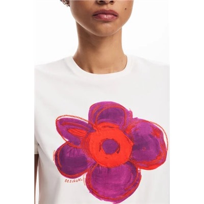 Flower illustration T-shirt