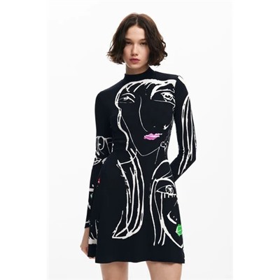 Face print dress